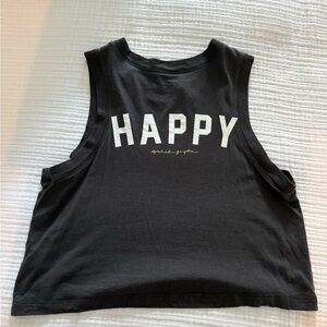 Spiritual Gangster HAPPY Crop Tank